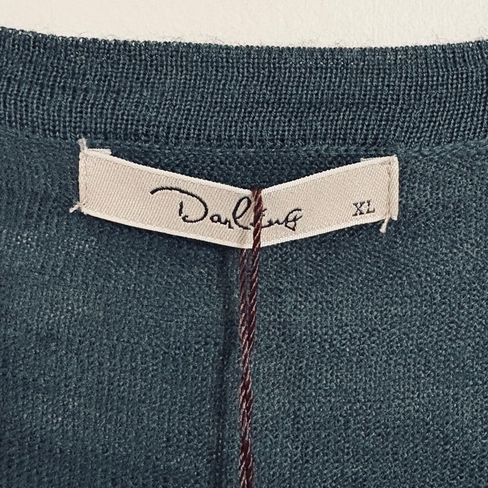 Darling for Anthropologie Wool Blend Pleated Bow Collar Cardigan, “Medium” - Picture 4 of 7